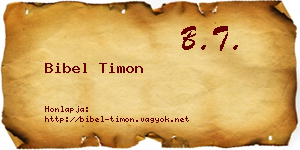 Bibel Timon névjegykártya